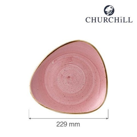 Talerz trójkątny Stonecast Petal Pink 229 mm Churchill
