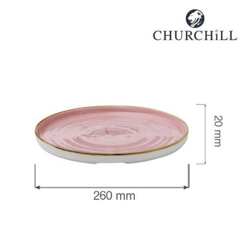 Talerz z wysokim rantem Petal Pink, 260mm Churchill