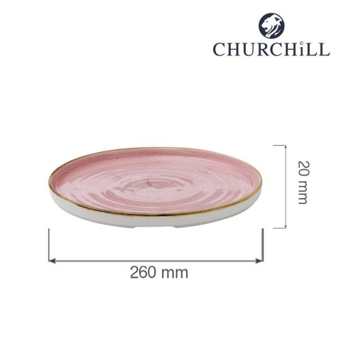 Talerz z wysokim rantem Petal Pink, 260mm Churchill