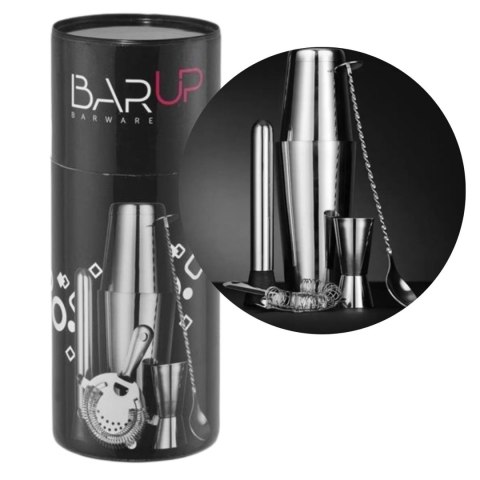 Zestaw Akcesoriów Barmańskich 5-Elementów w Ozdobnej Tubie | HENDI GP596616