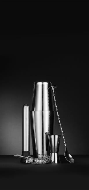 Zestaw Akcesoriów Barmańskich 5-Elementów w Ozdobnej Tubie | HENDI GP596616