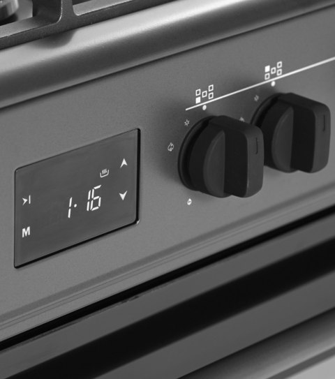 Kuchenka Gazowa 5-Palnikowa z Piekarnikiem | RAVANSON kW GE-K90 CHEFF MODERN BLACK