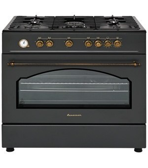 Kuchnia gazowa 5-palnikowa z piekarnikiem elektrycznym oszczędna Retro KWGE-90AR