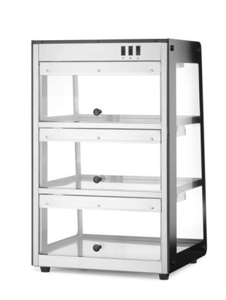 Witryna grzewcza nastawna czarna 230V/500W 472x447x775 Hendi 273760