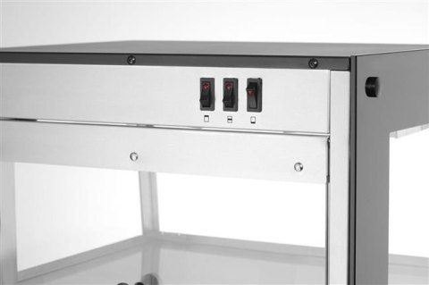 Witryna grzewcza nastawna czarna 230V/500W 472x447x775 Hendi 273760