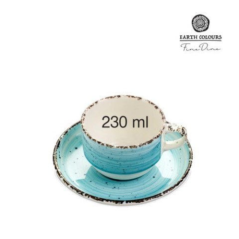 Filiżanka ze spodkiem Turkus 230 ml Fine Dine