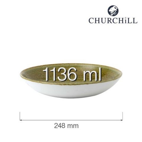 Miska coupe Stonecast Plume Green 248 mm Churchill