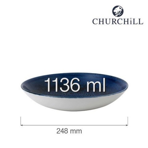 Miska coupe Stonecast Plume Ultramarine 248 mm Churchill