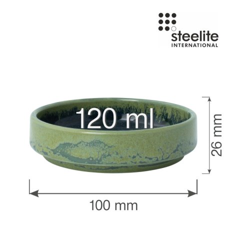 Miska sztaplowana Aurora Vesuvius Burnt Emerald 100 mm, 120 ml Steelite