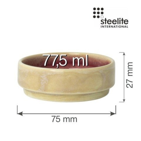 Miska sztaplowana Aurora Vesuvius Rose 75 mm Steelite