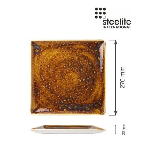 Półmisek kwadratowy Vesuvius Amber 270 mm x 270 mm Steelite