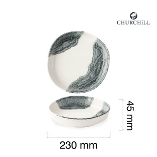 Talerz organiczny z wysokim rantem Tide Black, 230mm Churchill