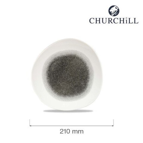 Talerz płytki o organicznym kształcie Raku Quartz Black 210 mm Churchill