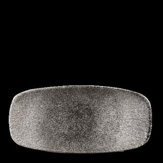 Talerz podłużny Raku Quartz Black o wym. 269x127 mm Churchill