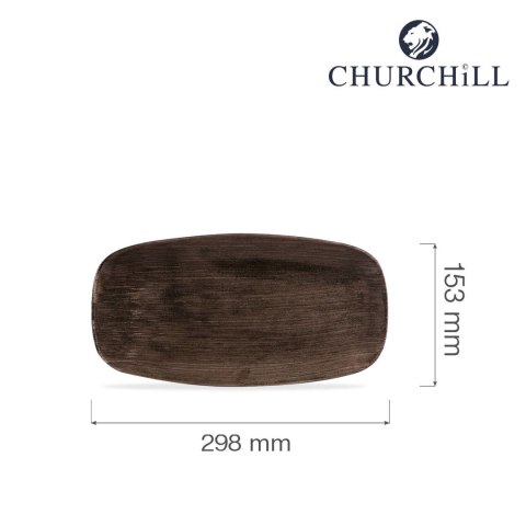 Talerz prostokątny Stonecast Patina Iron Black 298x153 mm Churchill