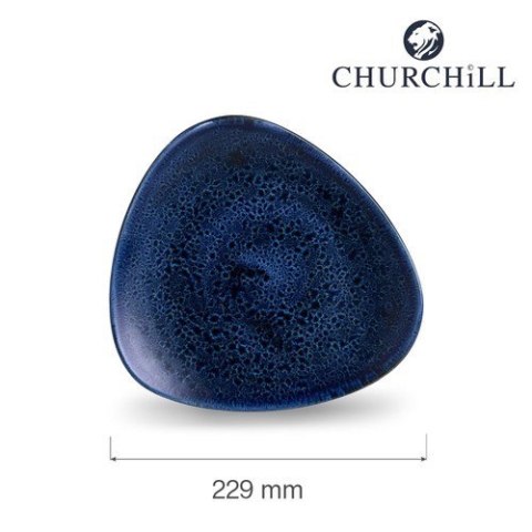 Talerz trójkątny Stonecast Plume Ultramarine 229 mm Churchill