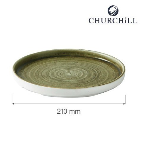 Talerz z wysokim rantem Plume Green, 210mm Churchill