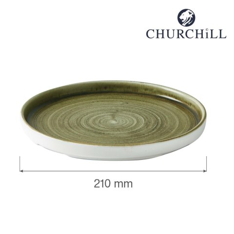 Talerz z wysokim rantem Plume Green, 210mm Churchill