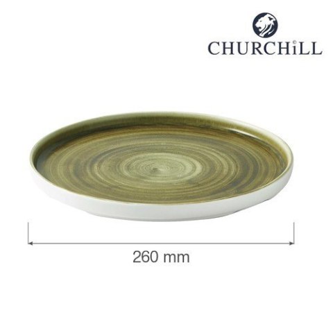 Talerz z wysokim rantem Plume Green, 260mm Churchill