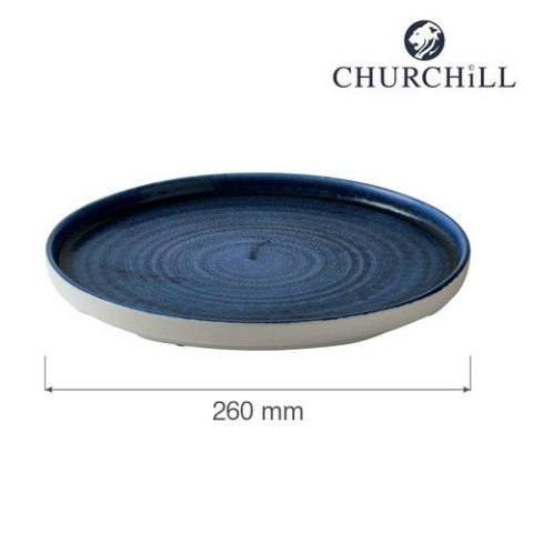 Talerz z wysokim rantem Plume Ultramarine, 260mm Churchill