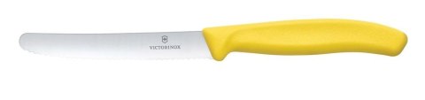 Victorinox Swiss Classic Nóż do pomidorów, zaokrąglony czubek, ząbkowany, 11 cm, żółty Victorinox