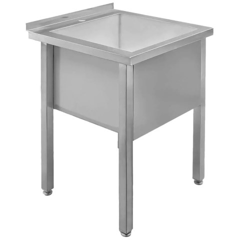 Basen gastronomiczny spawany jednokomorowy 60x60x85 stal inox MTP001983