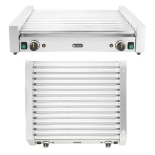 Podgrzewacz rolkowy do parówek XL dwustrefowy 14 rolek srebrny 2000W Hendi 268674