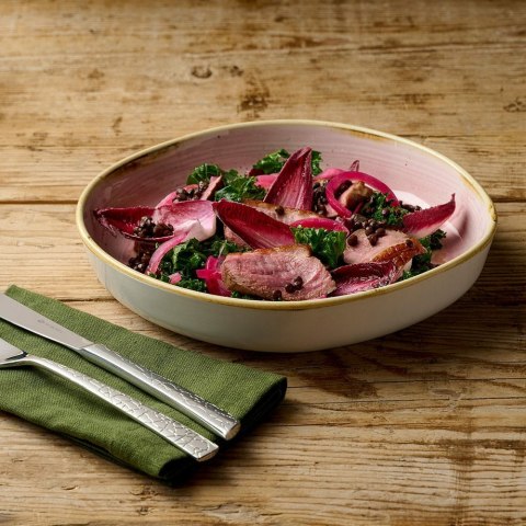 Talerz organiczny z wysokim rantem Stonecast Petal Pink 230mm | CHURCHILL SPPSWOB21