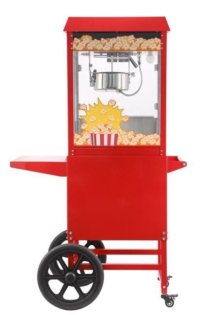 Urządzenie do popcornu z wózkiem, HENDI, czerwony, 220-240V/1155W, 940x510x(H)1553mm Wariant podstawowy