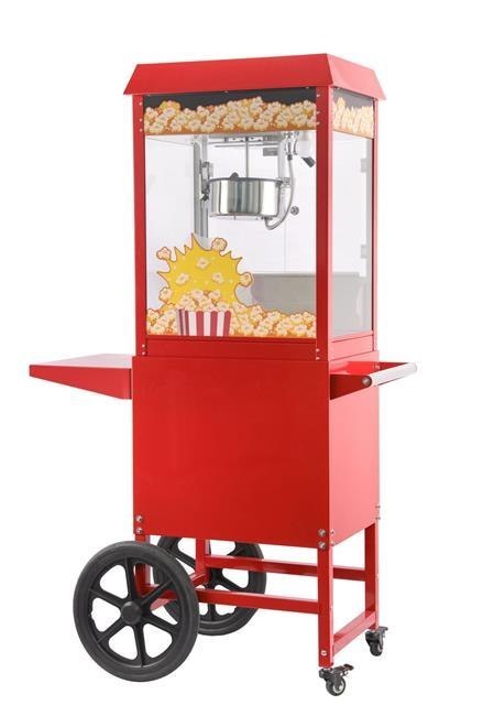 Urządzenie do popcornu z wózkiem, HENDI, czerwony, 220-240V/1155W, 940x510x(H)1553mm Wariant podstawowy