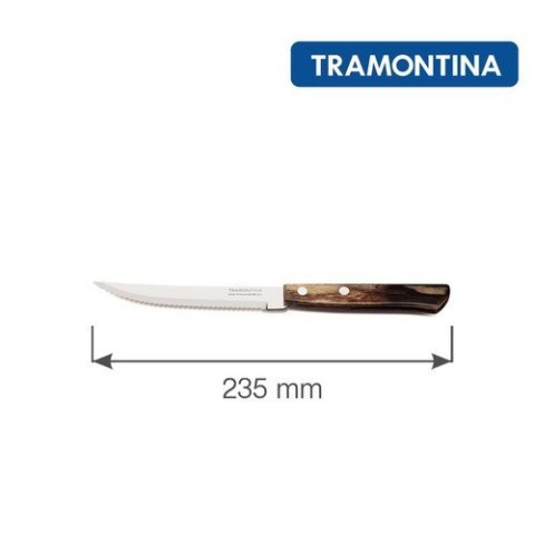 Zestaw noży do steków "GAUCHO", blister, 6szt., linia Churrasco, ciemny brąz Tramontina