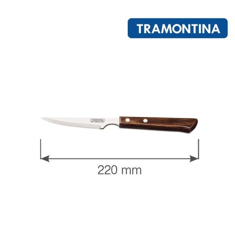 Zestaw noży do steków "Spanish style", blister, 6szt., linia Churrasco, ciemny brąz Tramontina