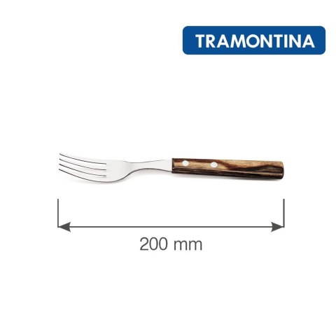 Zestaw widelców stołowych -steak/pizza, blister, 6szt., linia Churrasco, ciemny brąz Tramontina