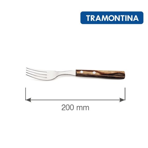 Zestaw widelców stołowych -steak/pizza, blister, 6szt., linia Churrasco, ciemny brąz Tramontina