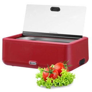 Kociołek Do Zupy UNIQ 8l Czerwony + Podgrzewacz Elektryczny UNIQ 700W Czerwony Hendi