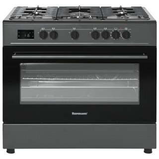 Kuchenka Gazowa 5-Palnikowa z Piekarnikiem | RAVANSON KWGE-K90 CHEFF MODERN BLACK