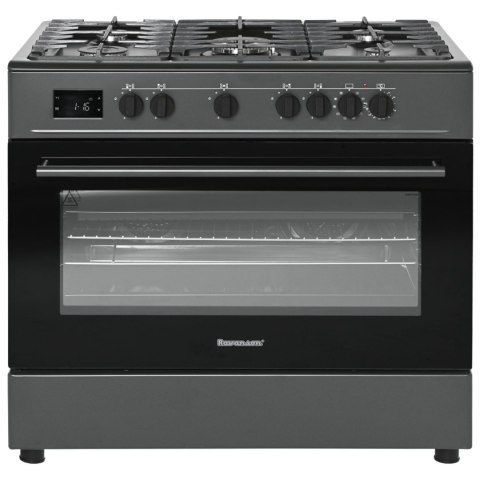 Kuchenka Gazowa 5-Palnikowa z Piekarnikiem | RAVANSON KWGE-K90 CHEFF MODERN BLACK