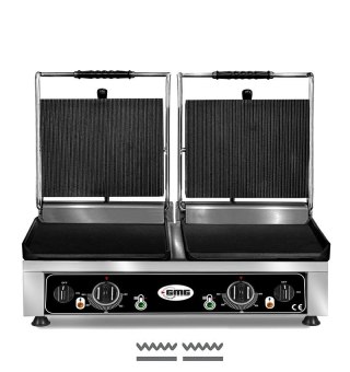 Profesjonalny Grill Kontaktowy Podwójny Gładko-Ryflowany 2500W+2500W GMG KG2735DG