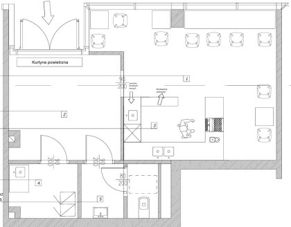 Projekt technologiczny lokalu gastronomicznego S (26-49 m2)