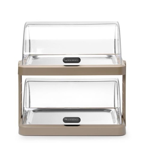 Witrynka Chłodząca UNIQ Duo 2-Poziomowa Beżowa Hendi Roll-Top 871959