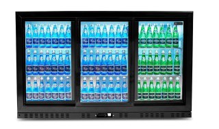 Barowa szafa chłodnicza podblatowa 3-drzwiowa przesuwna Resto Quality RQ-330SC