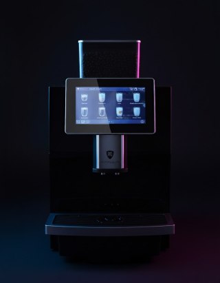 Ekspres do kawy dotykowy 2l czarny podłączenie wody Resto Quality RQK2B