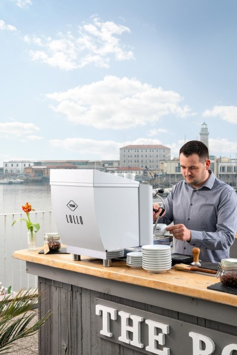 Ekspres kolbowy 1-grupowy Lollo biały gastronomiczny 1,8 kW Resto Quality Lollo 1GR White