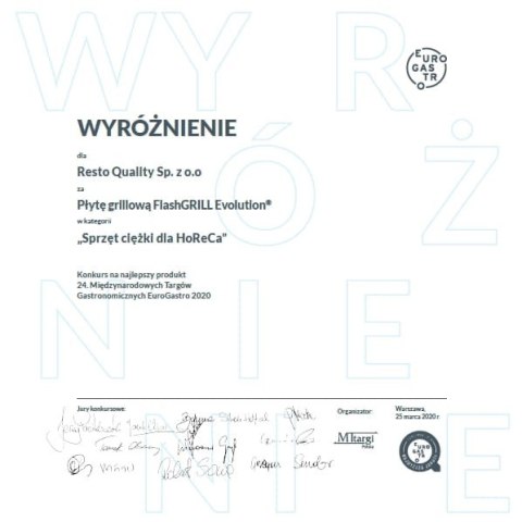 Energooszczędna płyta grillowa gładko-ryflowana nastawna Zernike Resto Quality GE5060D1C
