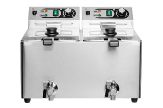 Frytownica elektryczna podwójna kran spustowy 2x 8 l 6 kW Resto Quality RQF8LV2