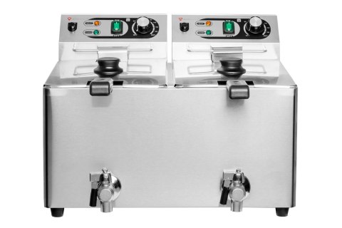 Frytownica elektryczna podwójna kran spustowy 2x 8 l 6 kW Resto Quality RQF8LV2