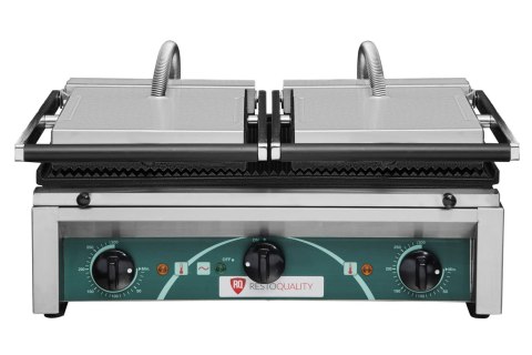 Grill elektryczny kontaktowy panini podwójny płyty ryflowane Resto Quality RN103-A