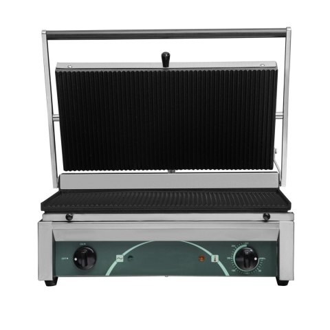 Grill elektryczny kontaktowy panini szeroki płyty ryflowane Resto Quality RN102