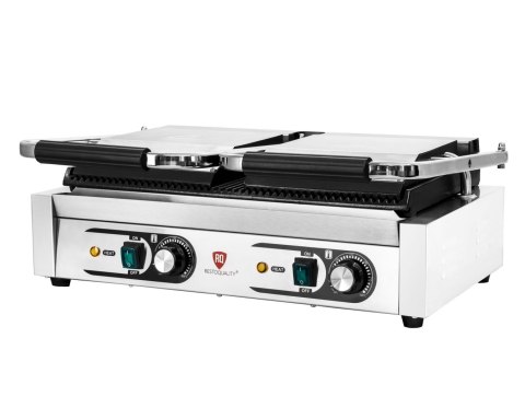 Kontakt grill podwójny płyty ryflowane 3,6 kW 230 V Resto Quality RQK813A