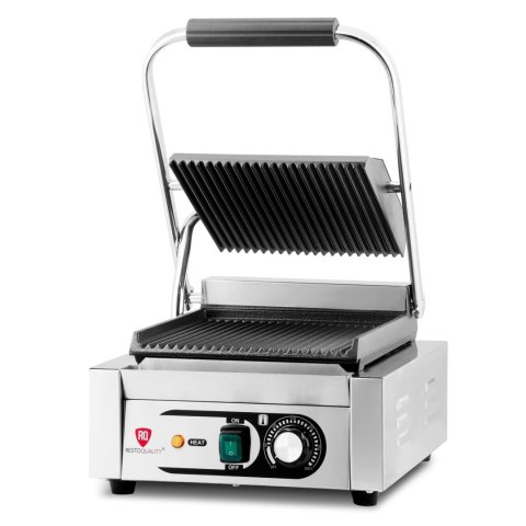 Kontakt grill pojedynczy płyty ryflowane gastronomiczny 1,8 kW Resto Quality RQK811A